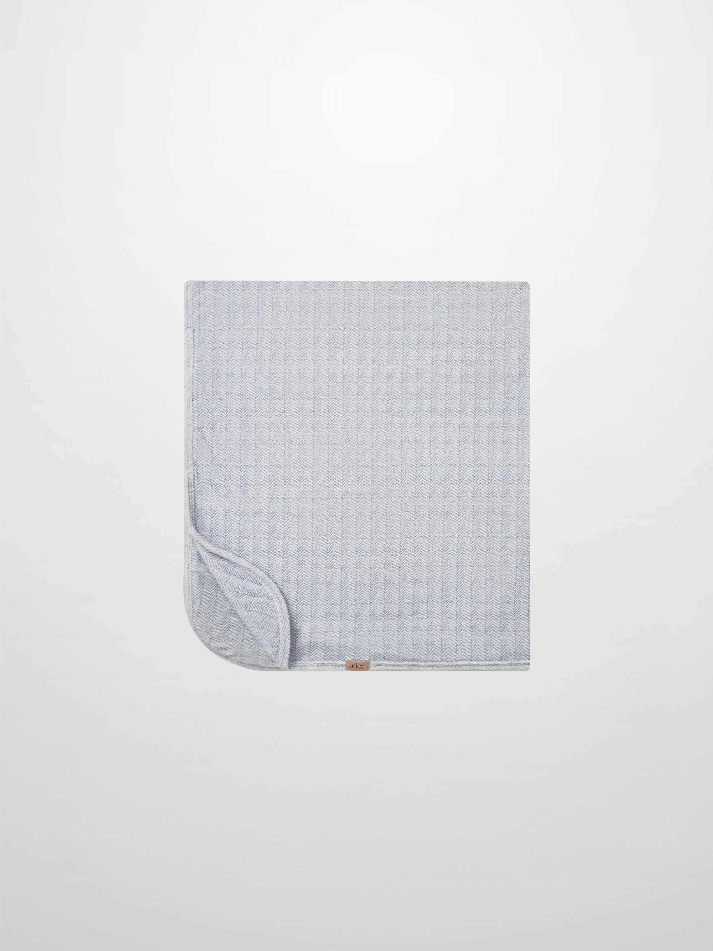 Heritage Herringbone Blanket Blue, Adee boys swaddle blanket.