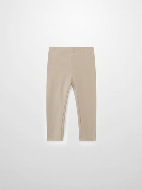 Non Ribbed Leggings - Taupe, unisex bottoms