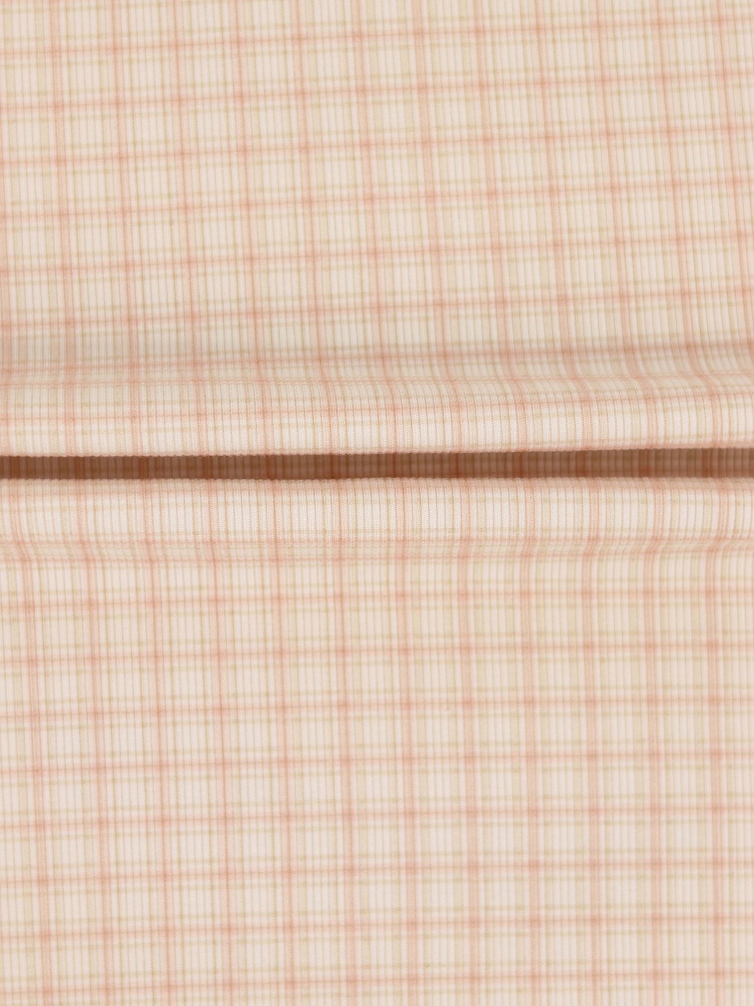 Oatmeal Grid Stretchy Pink fabric for girls by Adee, pink plaid grid pattern