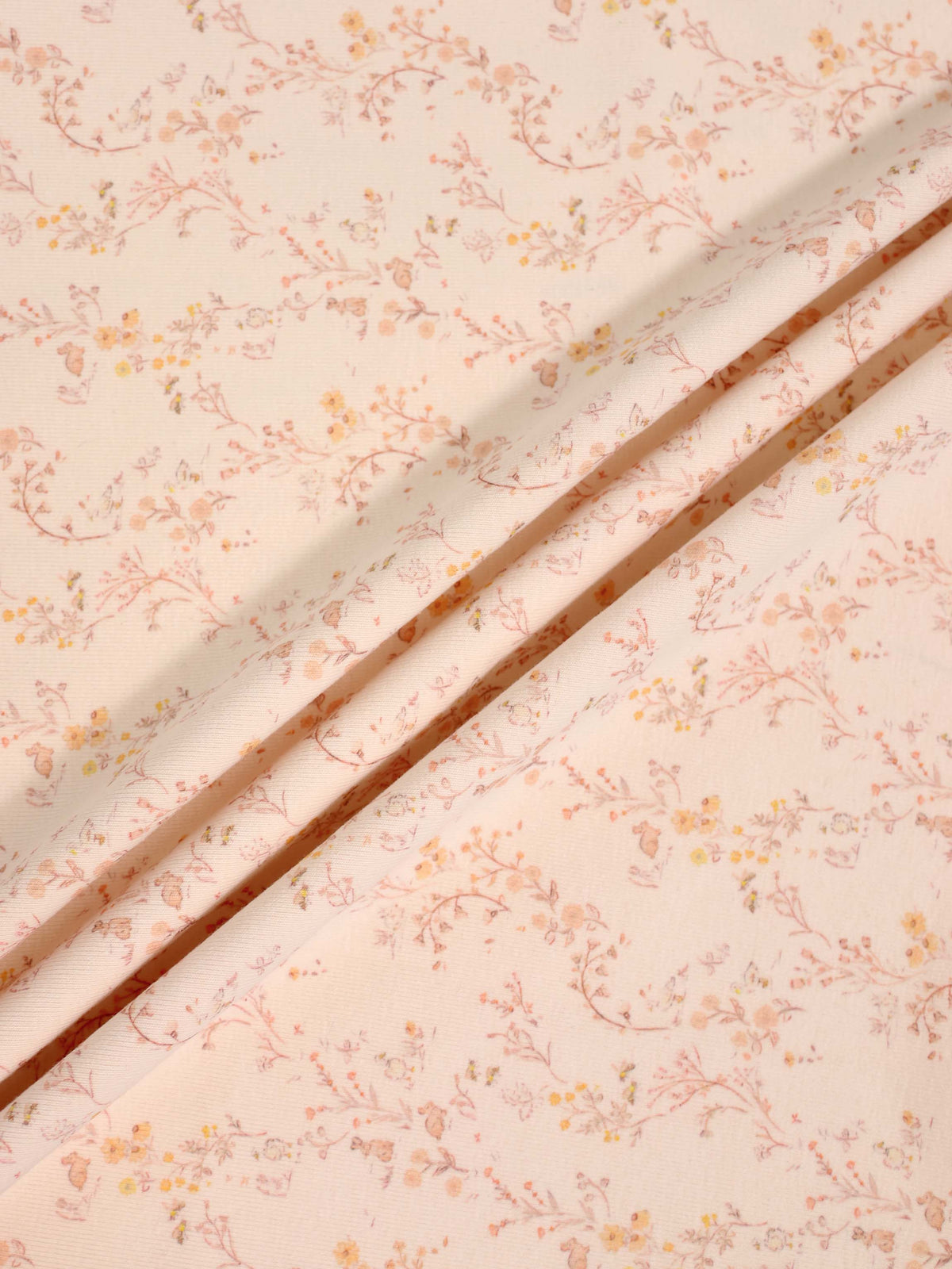 Sweet Meadow Stretchy girls jumpsuit in light pink floral print