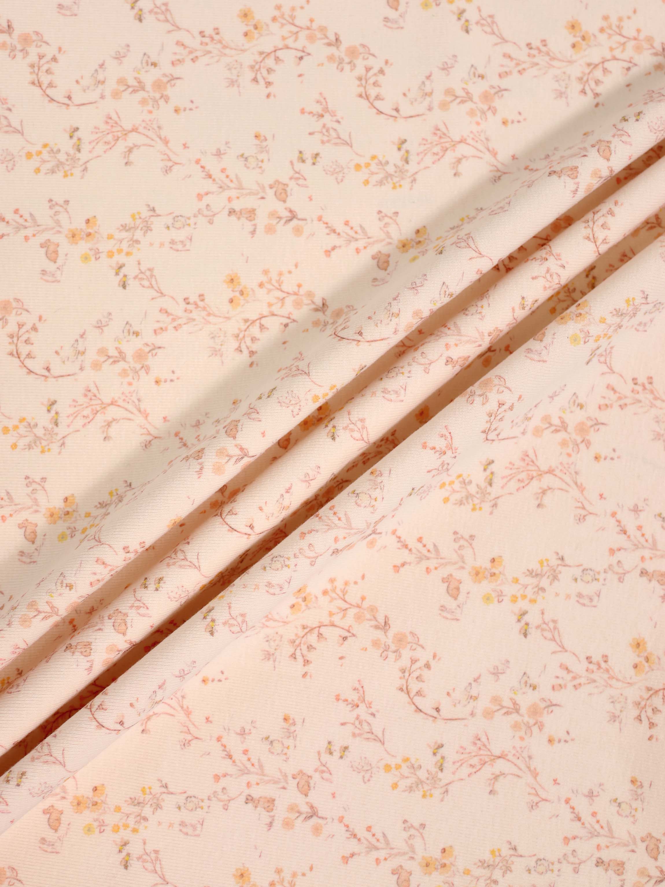 Sweet Meadow Stretchy girls jumpsuit in light pink floral print