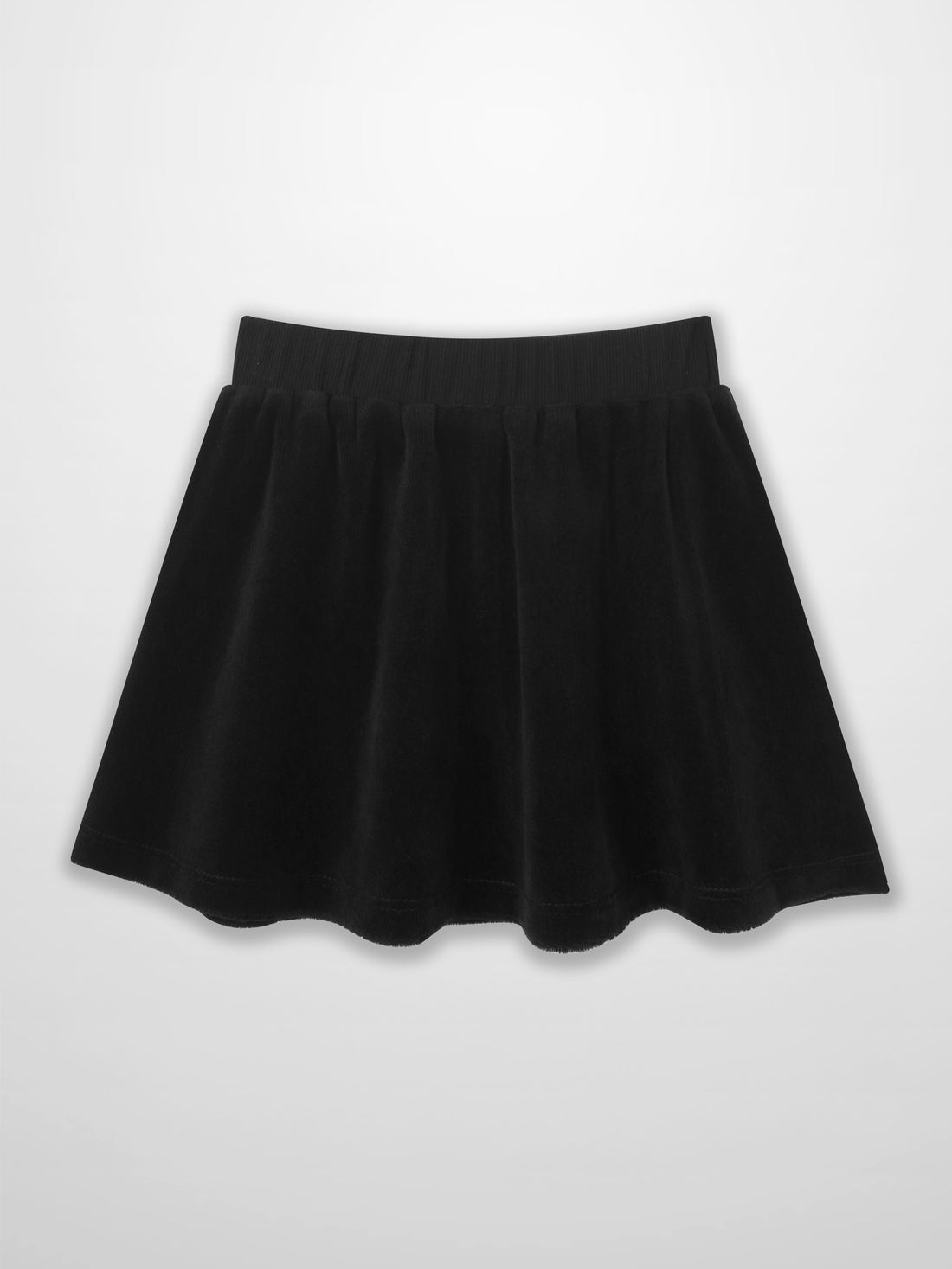 Velour Circle Skirt - Black for girls by Adee, elastic waistband.