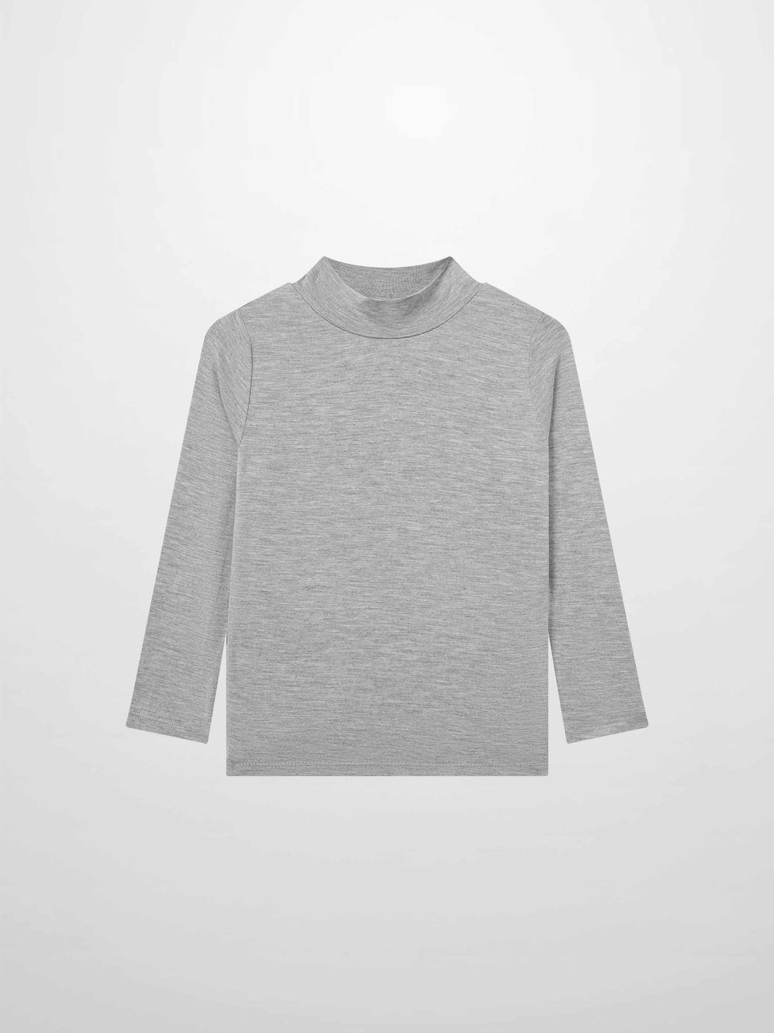 Adee Modal Mock Neck T-Shirt for girls in grey, dressy top