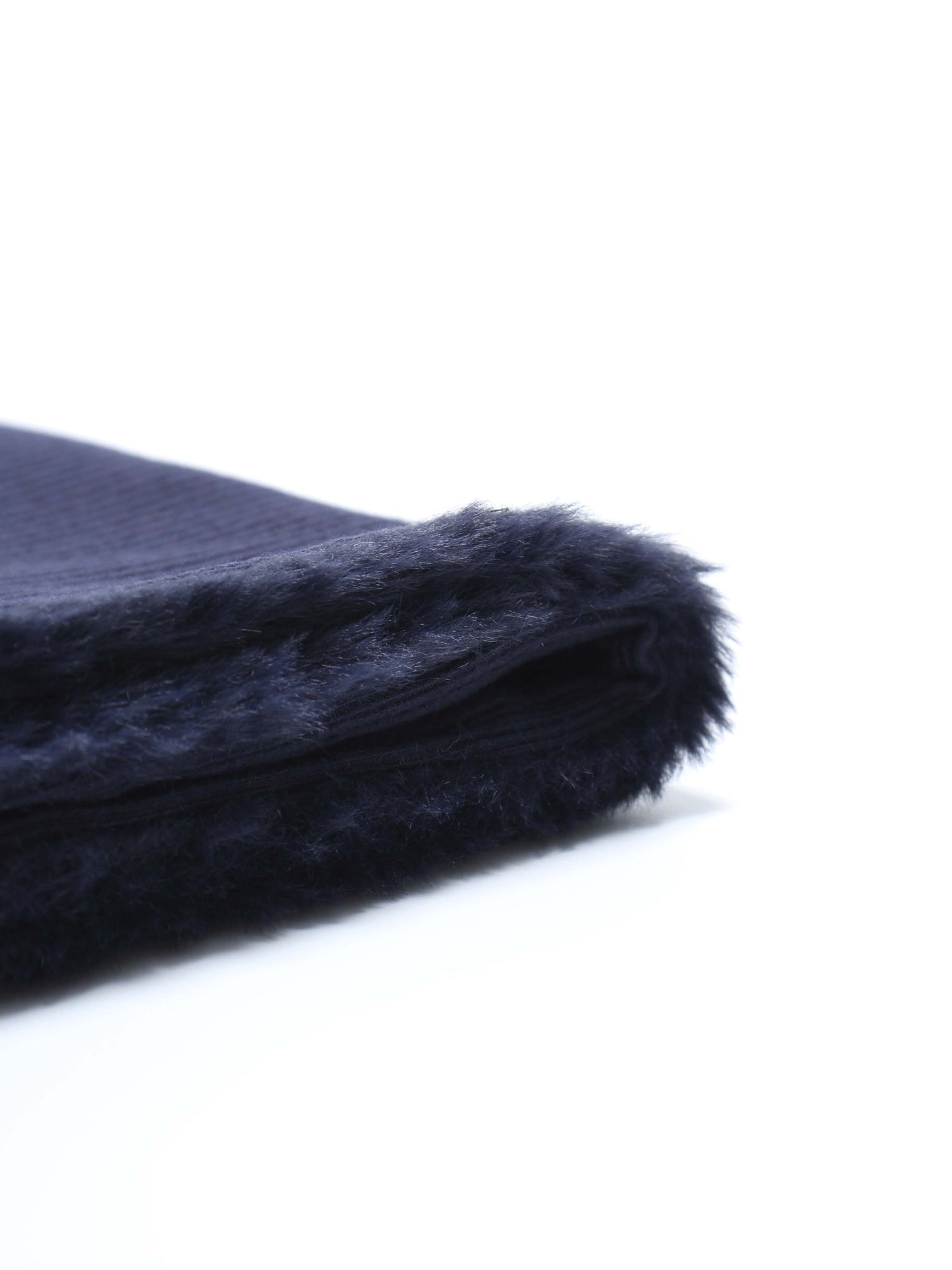 Plush Fur Blanket-Navy