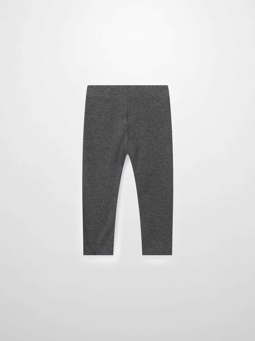 Heather grey ribbed leggings