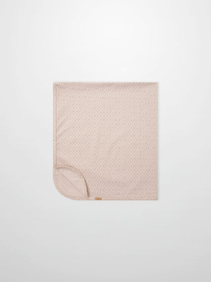 Dainty Diamond Blanket swaddle for girls by Adee, pale pink with a diamond lattice pattern