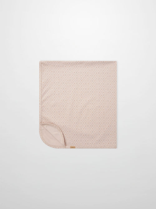Dainty Diamond Blanket swaddle for girls by Adee, pale pink with a diamond lattice pattern