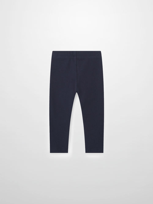 Navy ribbed baby leggings