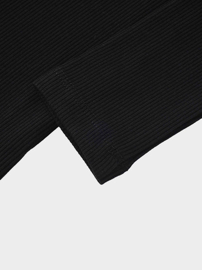 Thin Ribbed Pajama - Black
