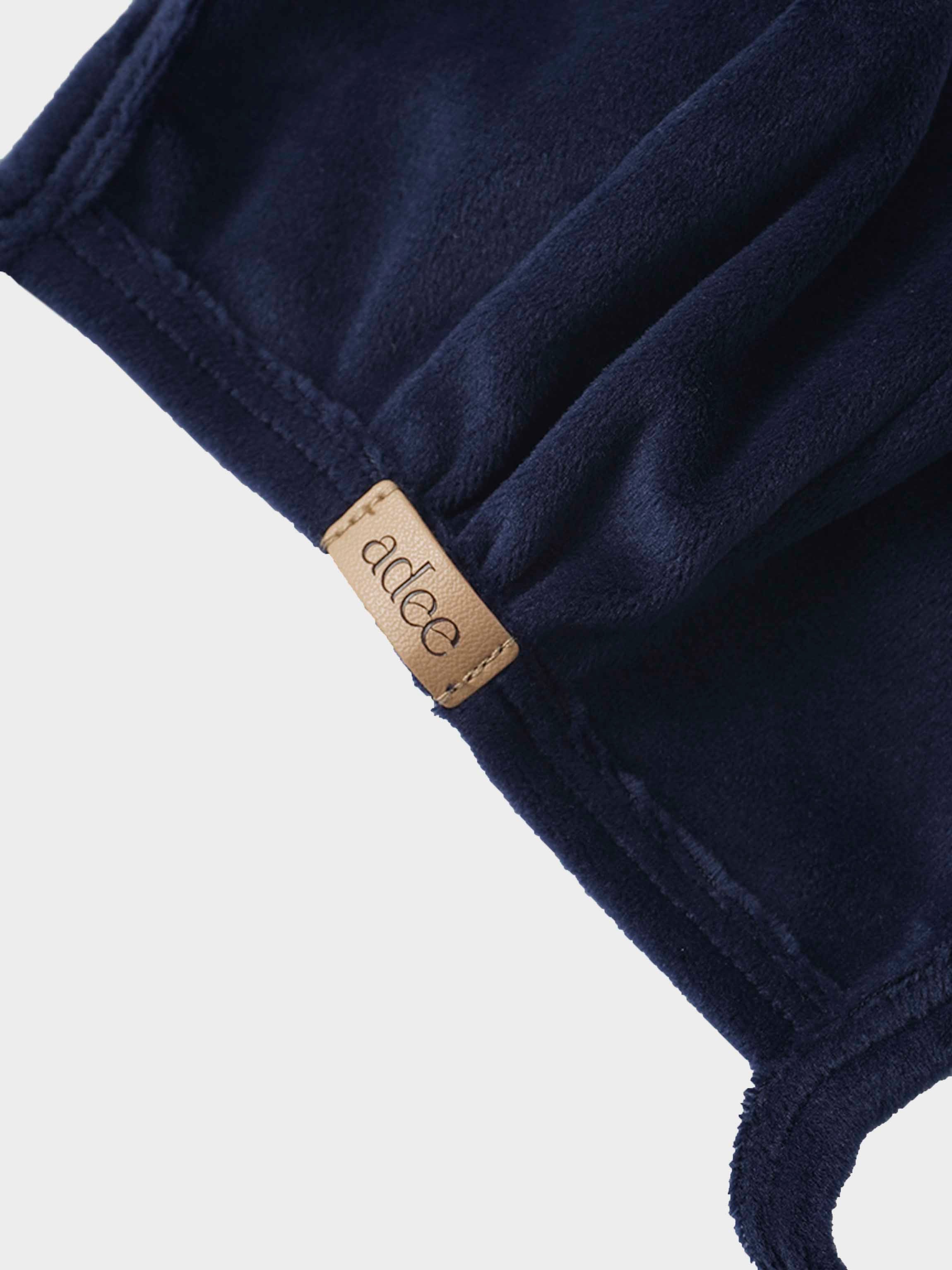 Velour Bonnet - Navy