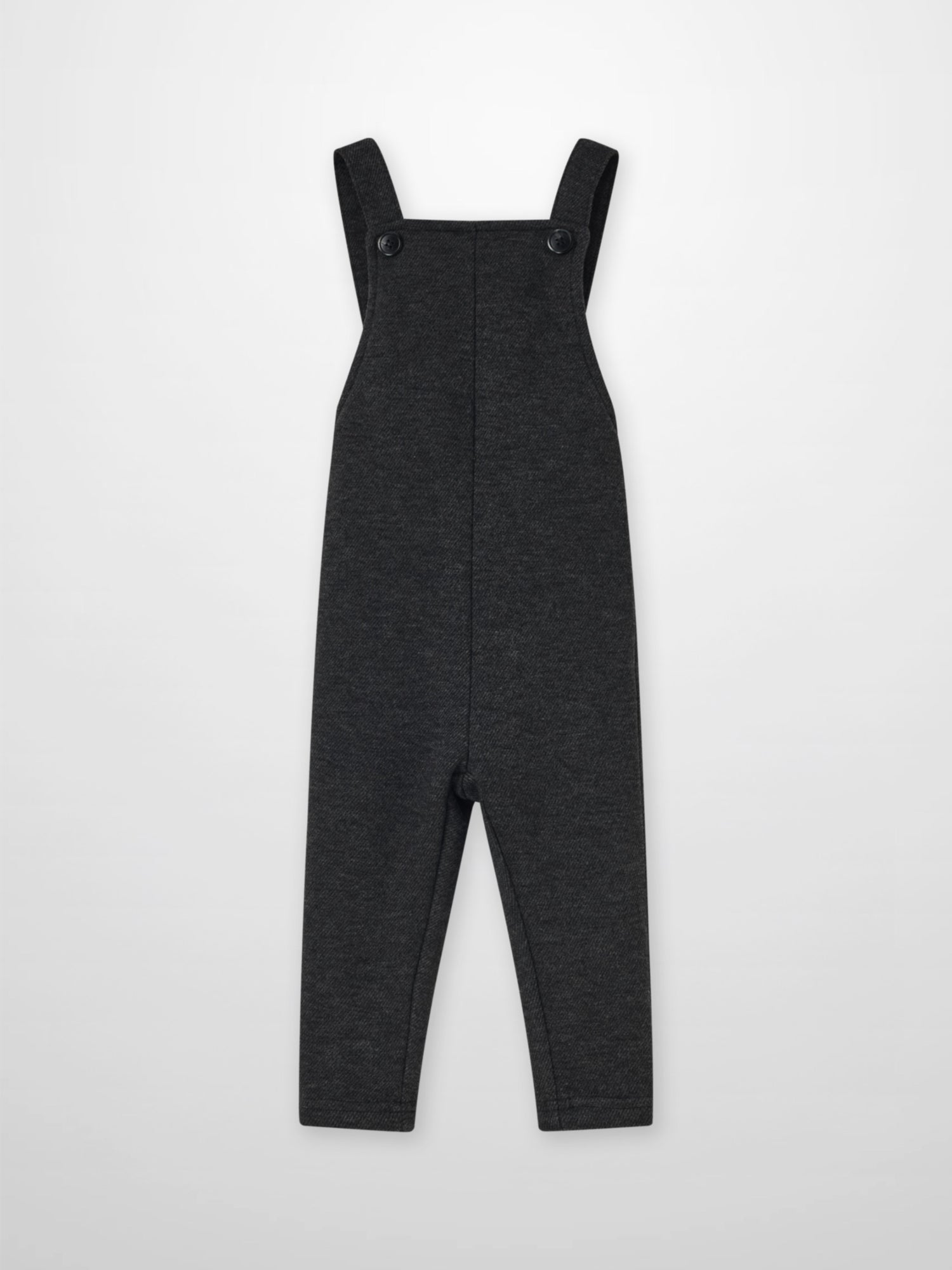 Textured twill overalls for boys in grey by Adee, dressy dungarees with button straps
