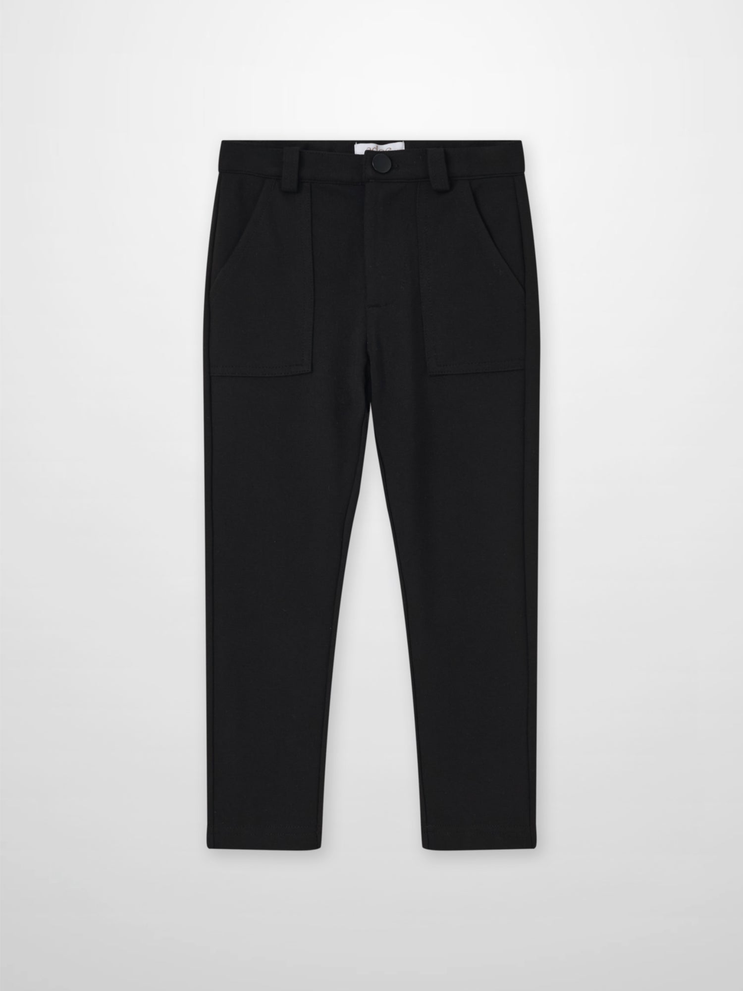 Dress pants for boys in black by Adee with front pockets
