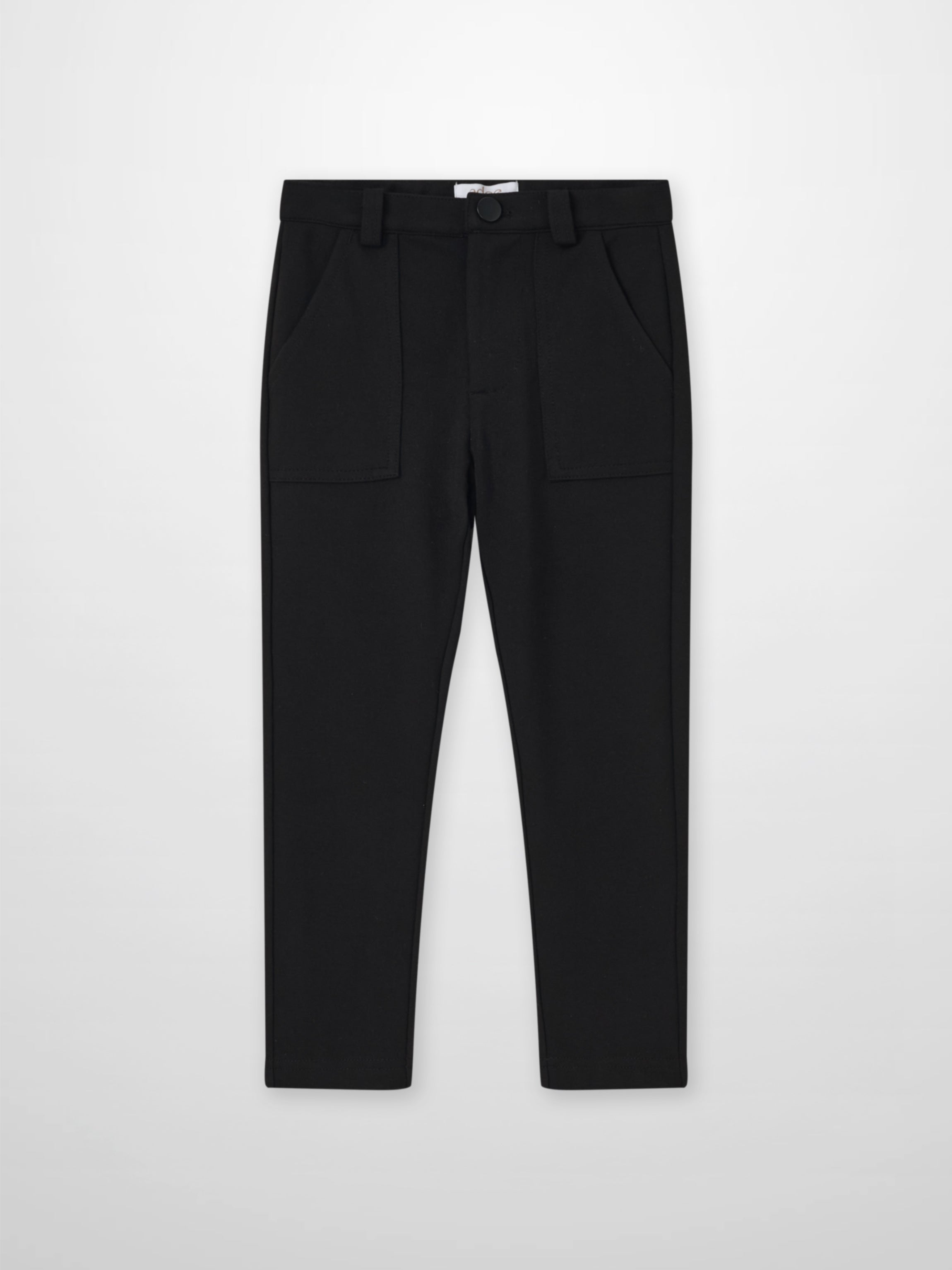 Dress pants for boys in black by Adee with front pockets