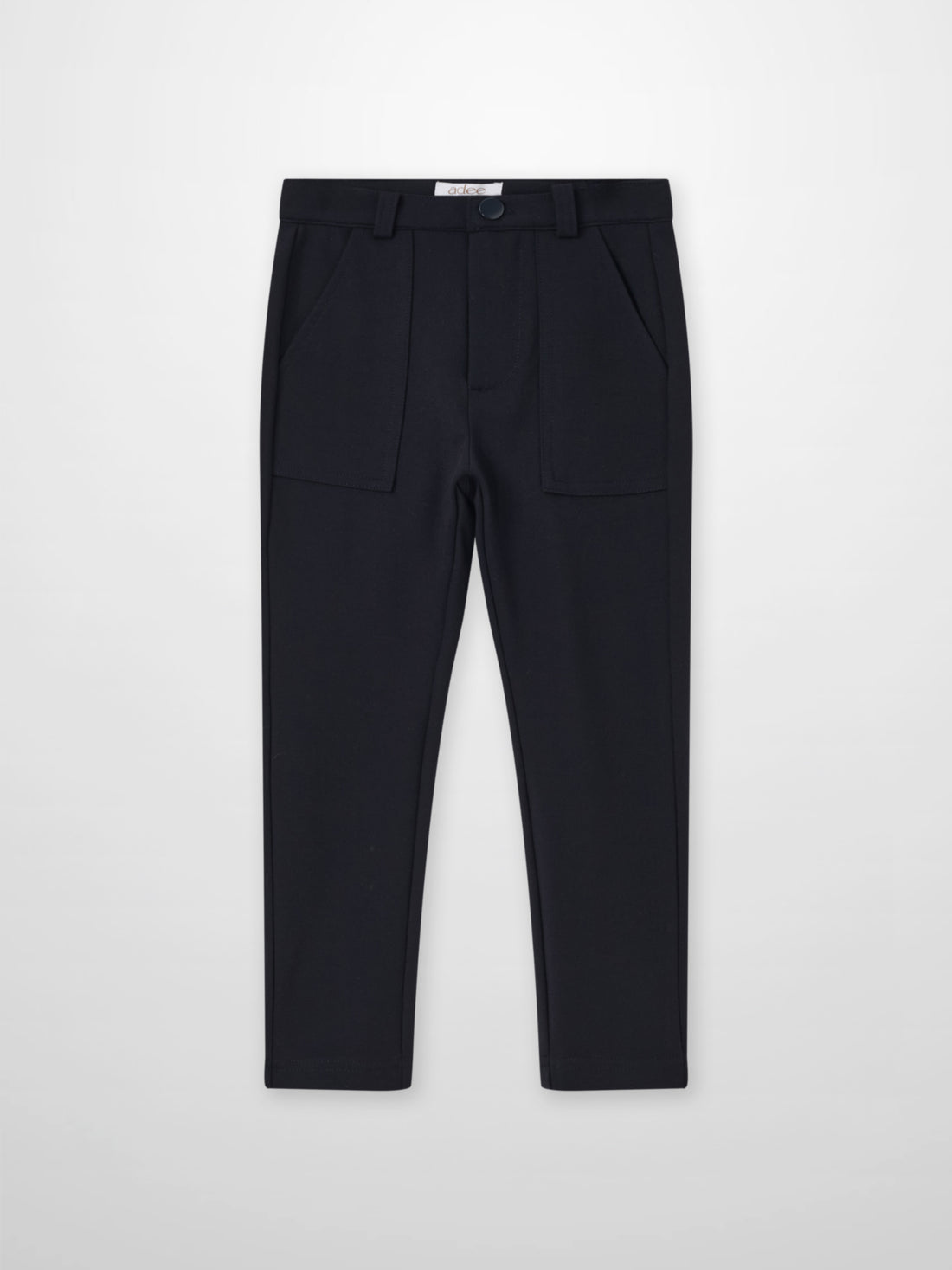 Boys dress pants - navy by Adee, dressy bottoms with belt loops and front pockets