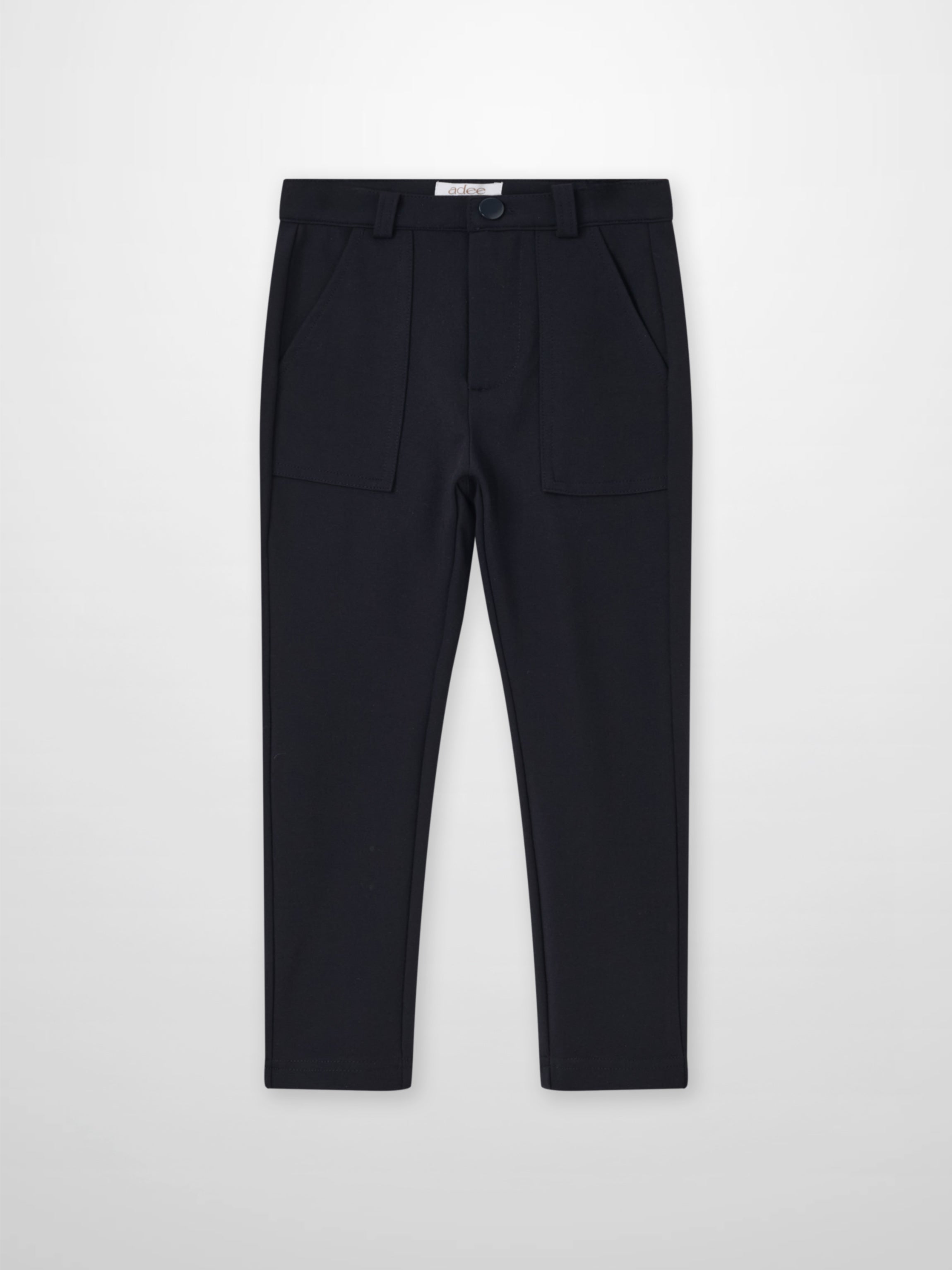 Boys dress pants - navy by Adee, dressy bottoms with belt loops and front pockets