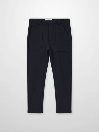 Boys dress pants - navy by Adee, dressy bottoms with belt loops and front pockets