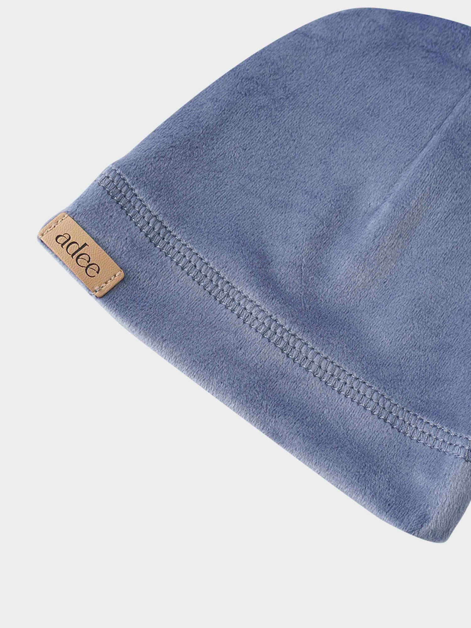 Velour Beanie - Slate Blue