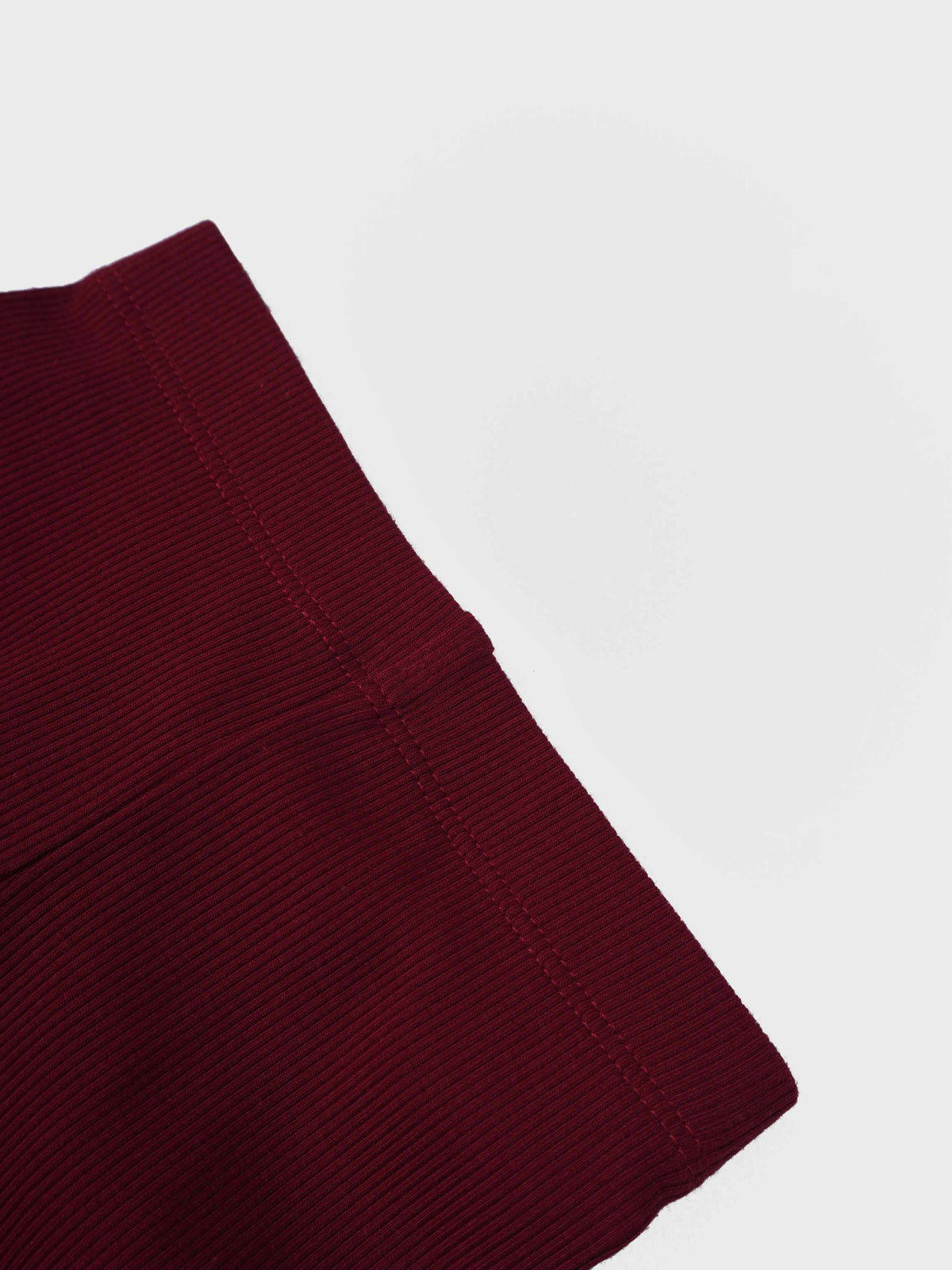 Ribbed burgundy leggings, thin knit, unisex bottoms