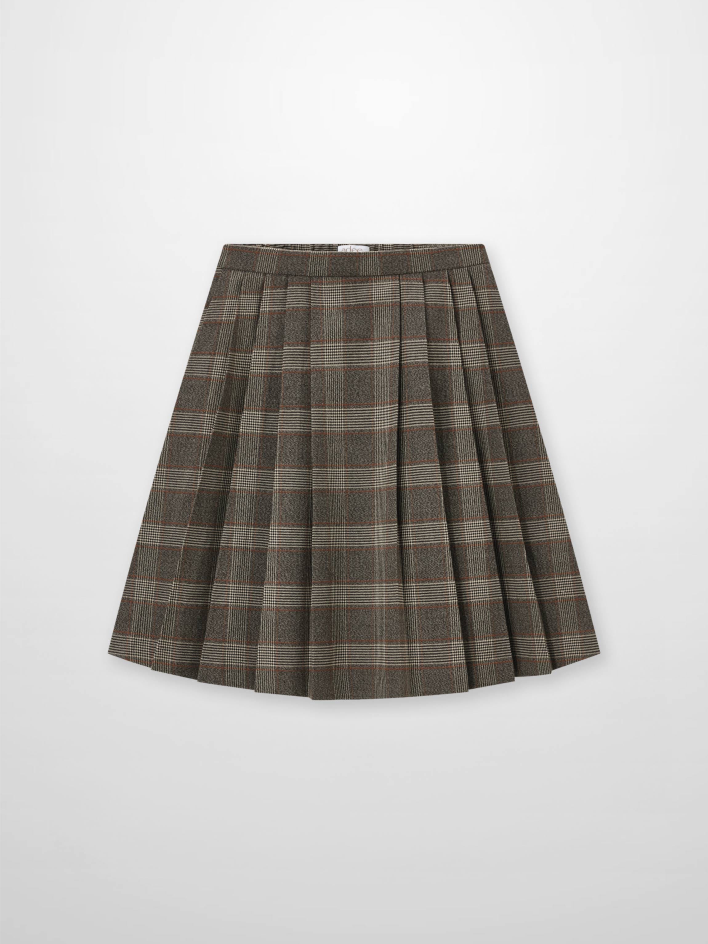 Plaid pleated grey skirt for girls by Adee