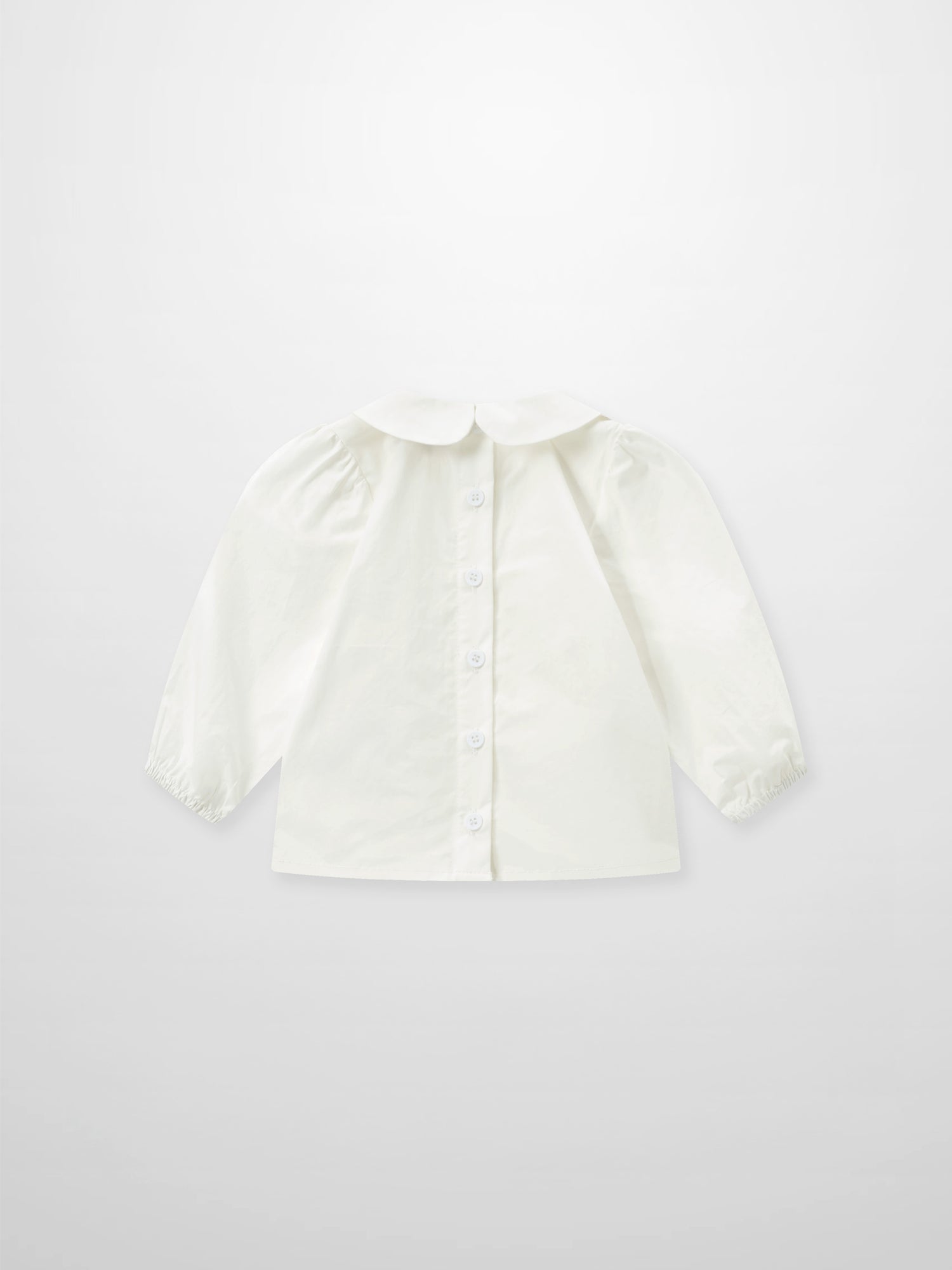 Peter Pan Collar White blouse for girls by Adee; dressy top with front buttons