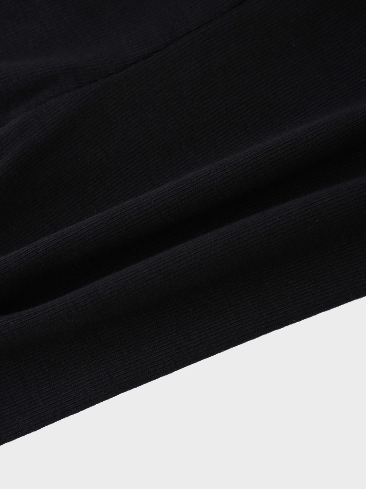 Black sweatshirt fabric close-up texture