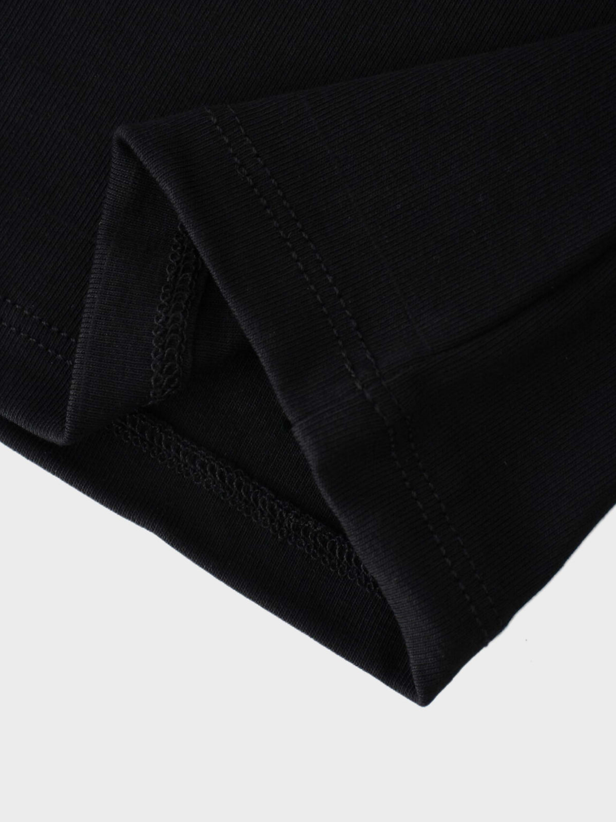Black sweatshirt fabric close-up detail
