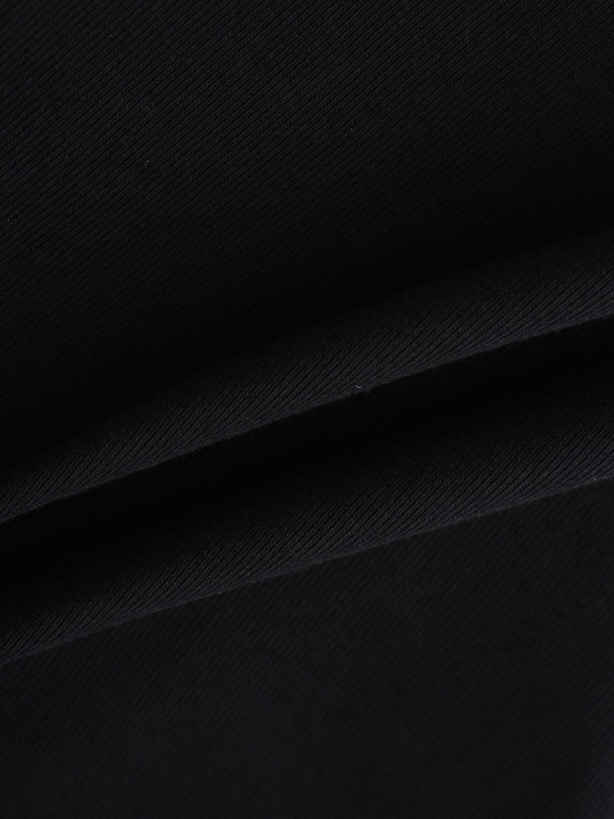Black cotton fabric for sweatshirt