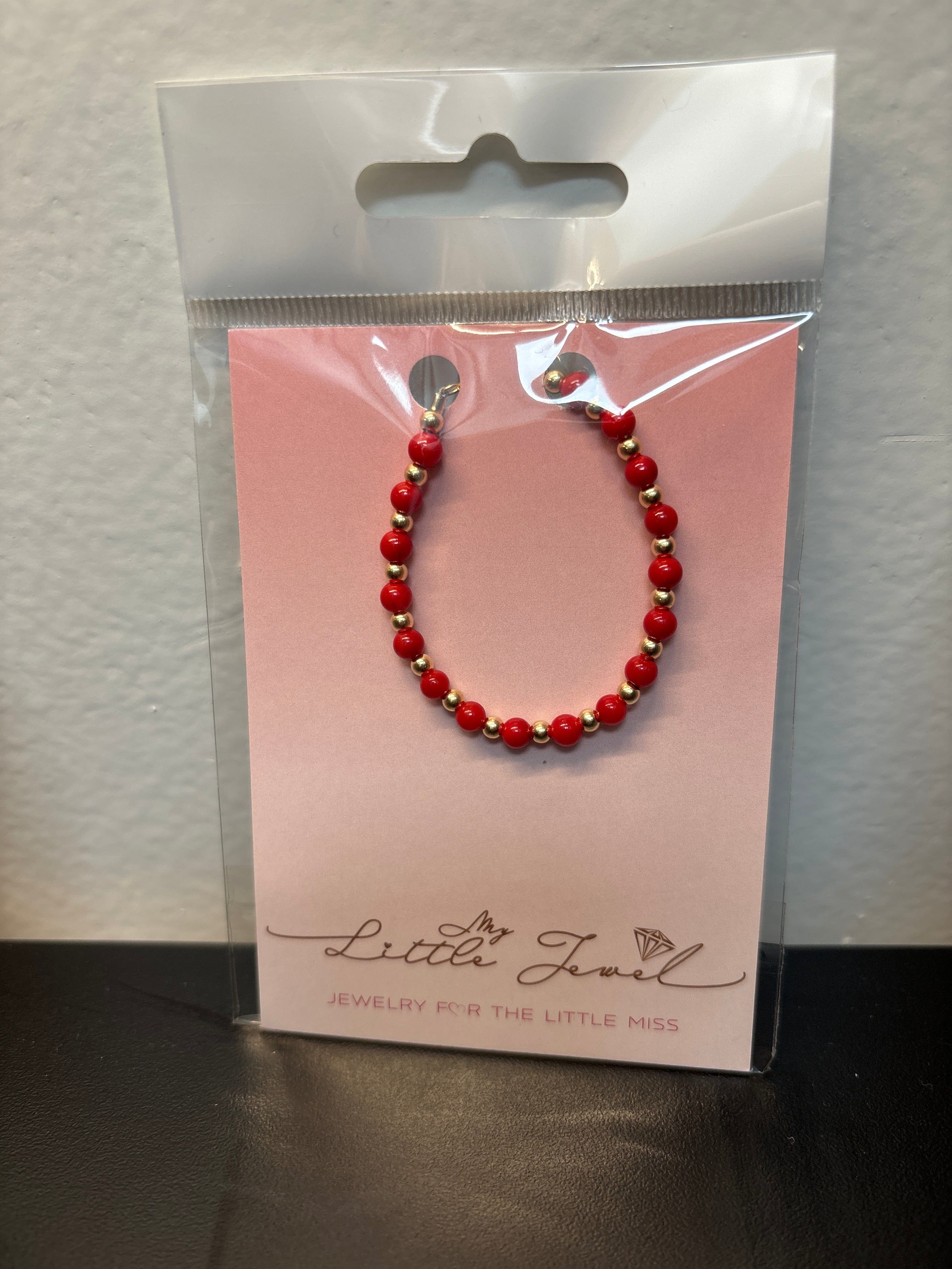 Coral Bead Bracelet