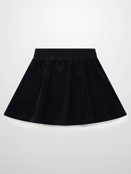 Velour Circle Skirt - Black