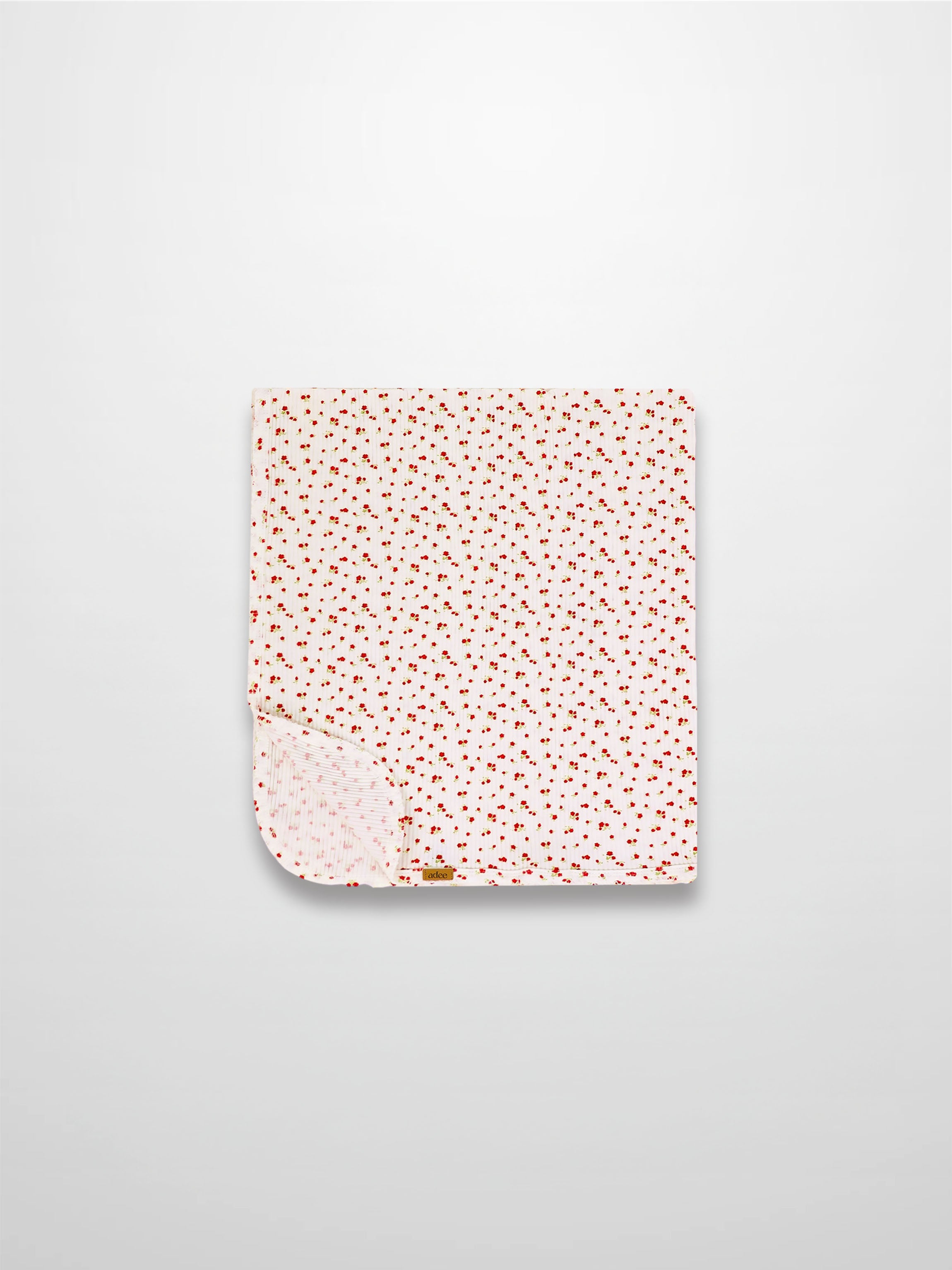 Red Flower Blanket with Lace