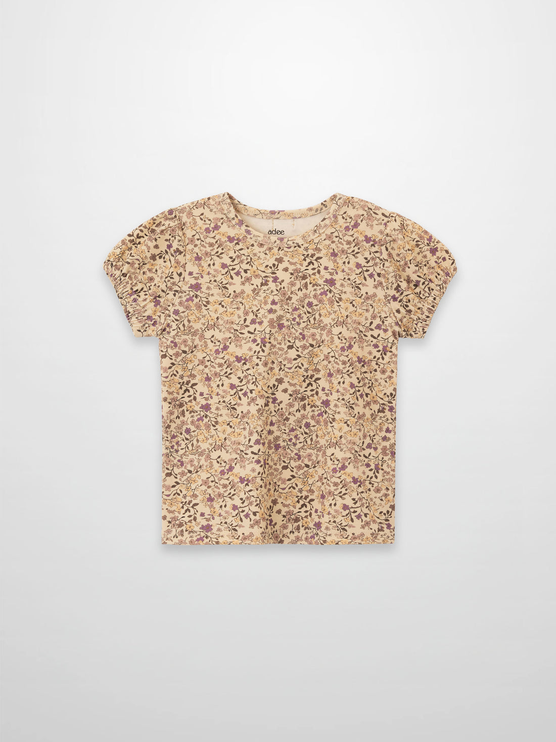 Purple Flower Short Sleeve Shirt