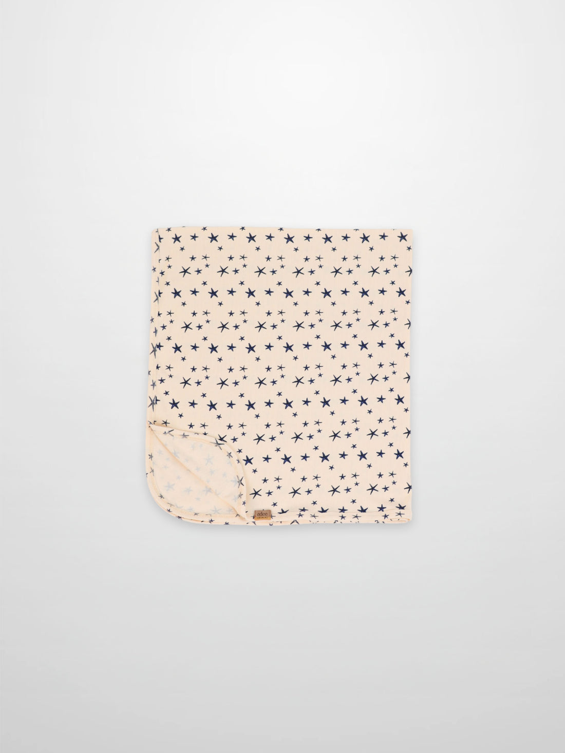 Star Blanket swaddle for boys by Adee; peach with navy star print