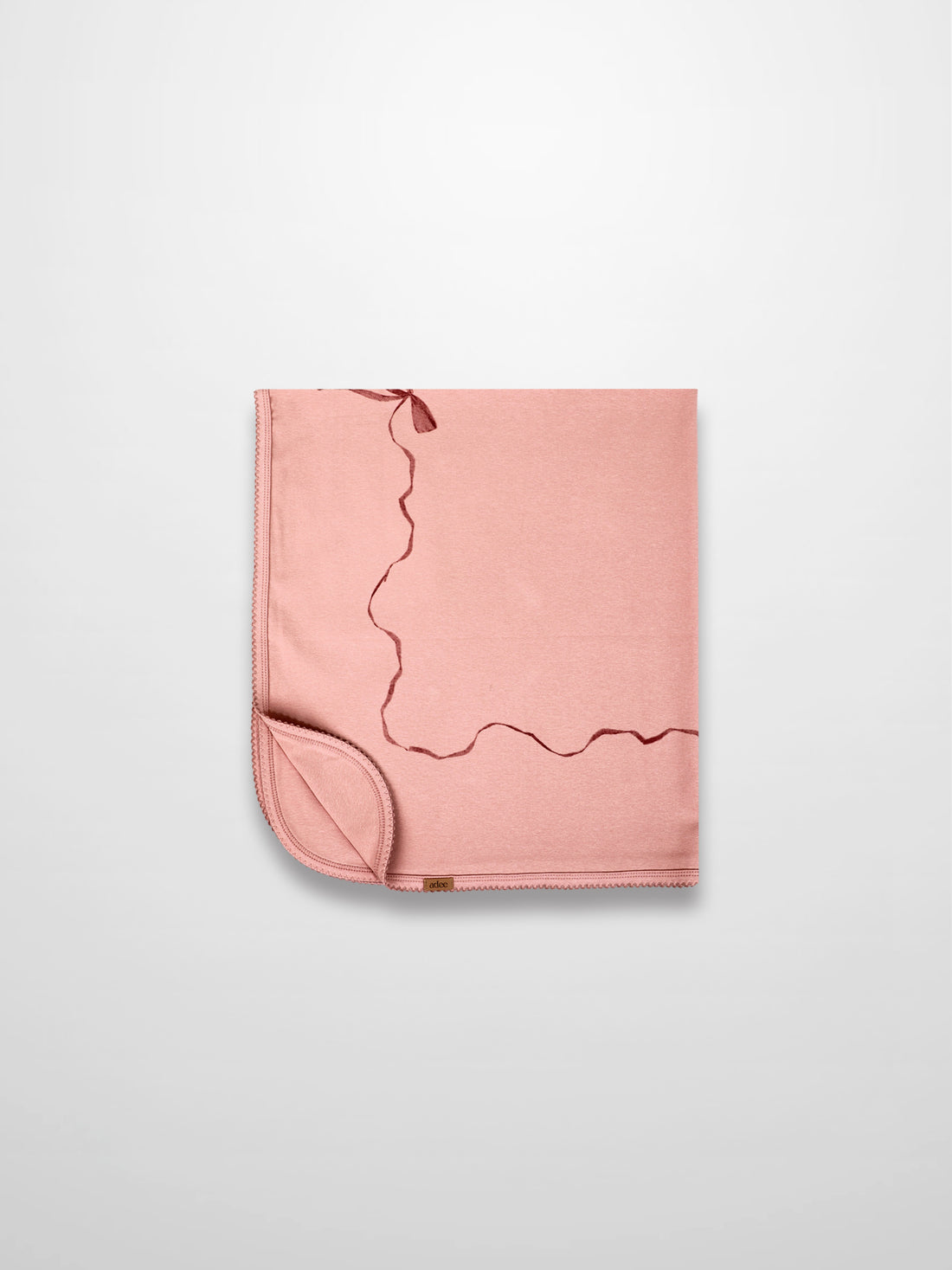 Pink Bow Blanket with Lace