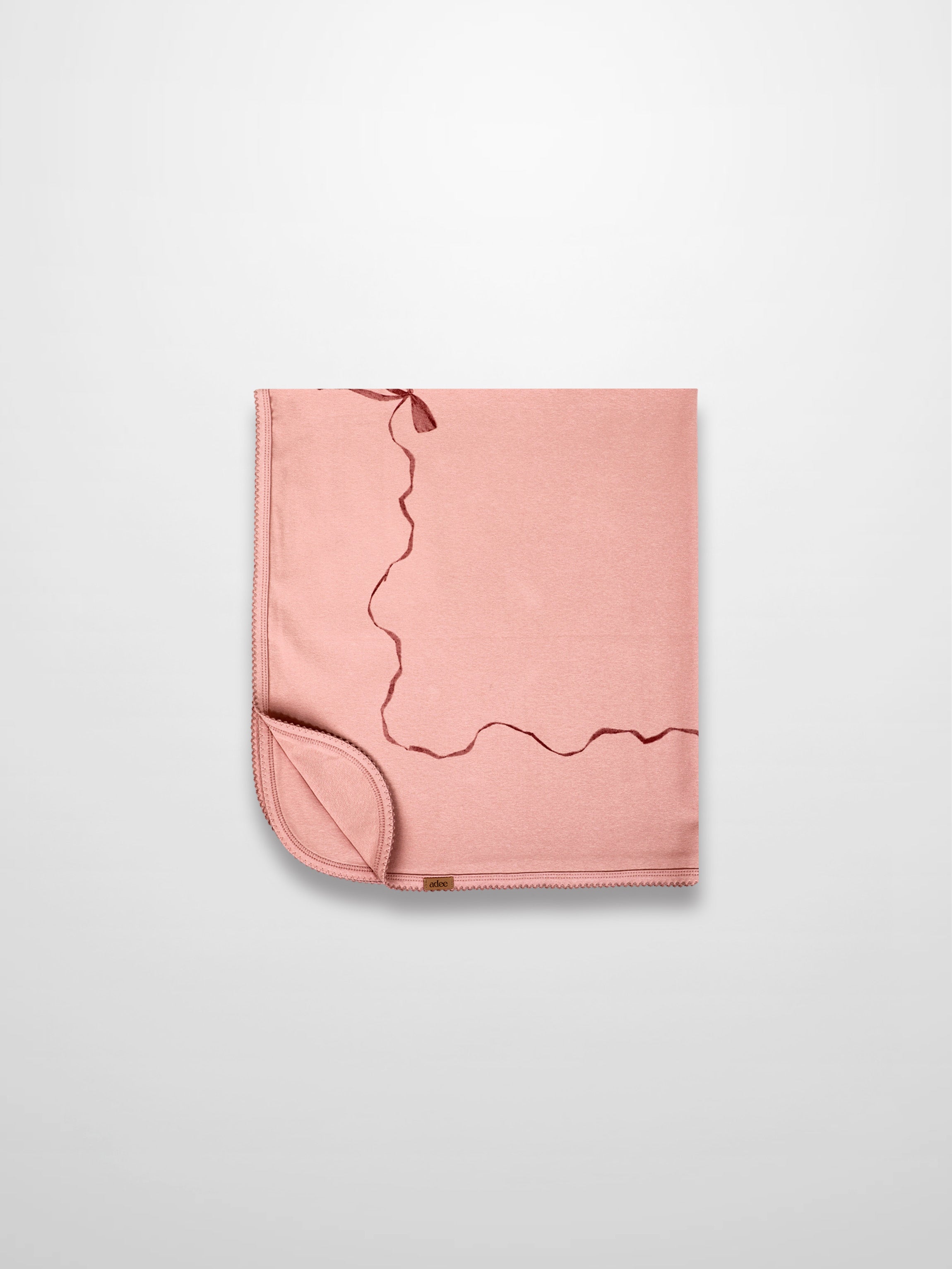 Pink Bow Blanket with Lace