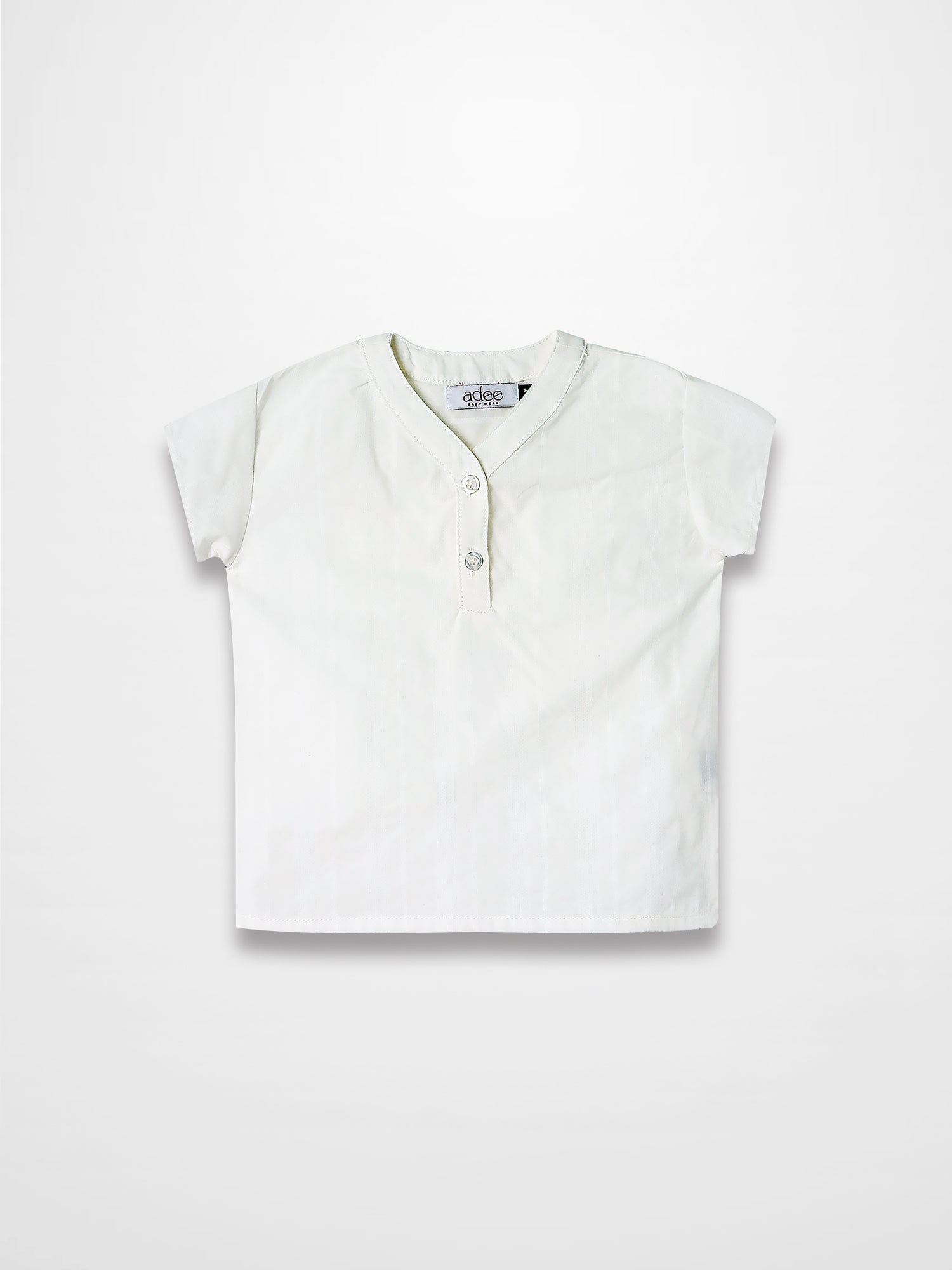 Textured White Cotton Shirt
