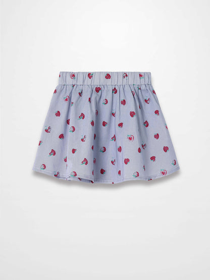 Strawberry Print Skirt