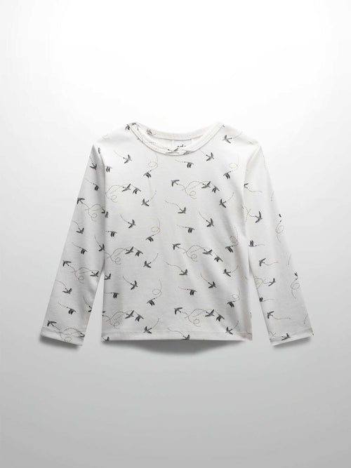 Grey swallow t-shirt for girls