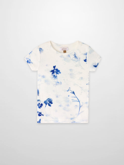 Blue Flower T-Shirt by Adee, short-sleeve girls&