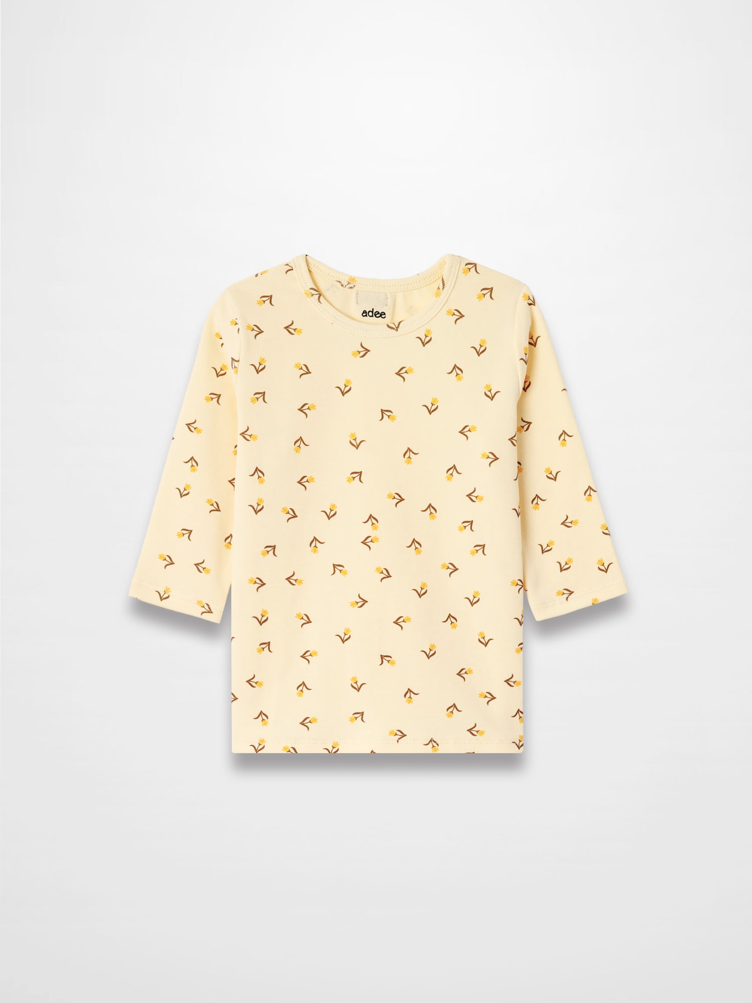 Butter Yellow Tulip T-shirt - 3/4 Sleeve