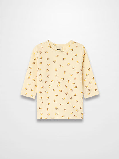 Butter Yellow Tulip T-shirt - 3/4 Sleeve