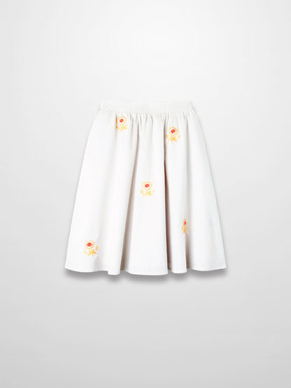 Embroidered Flower Skirt