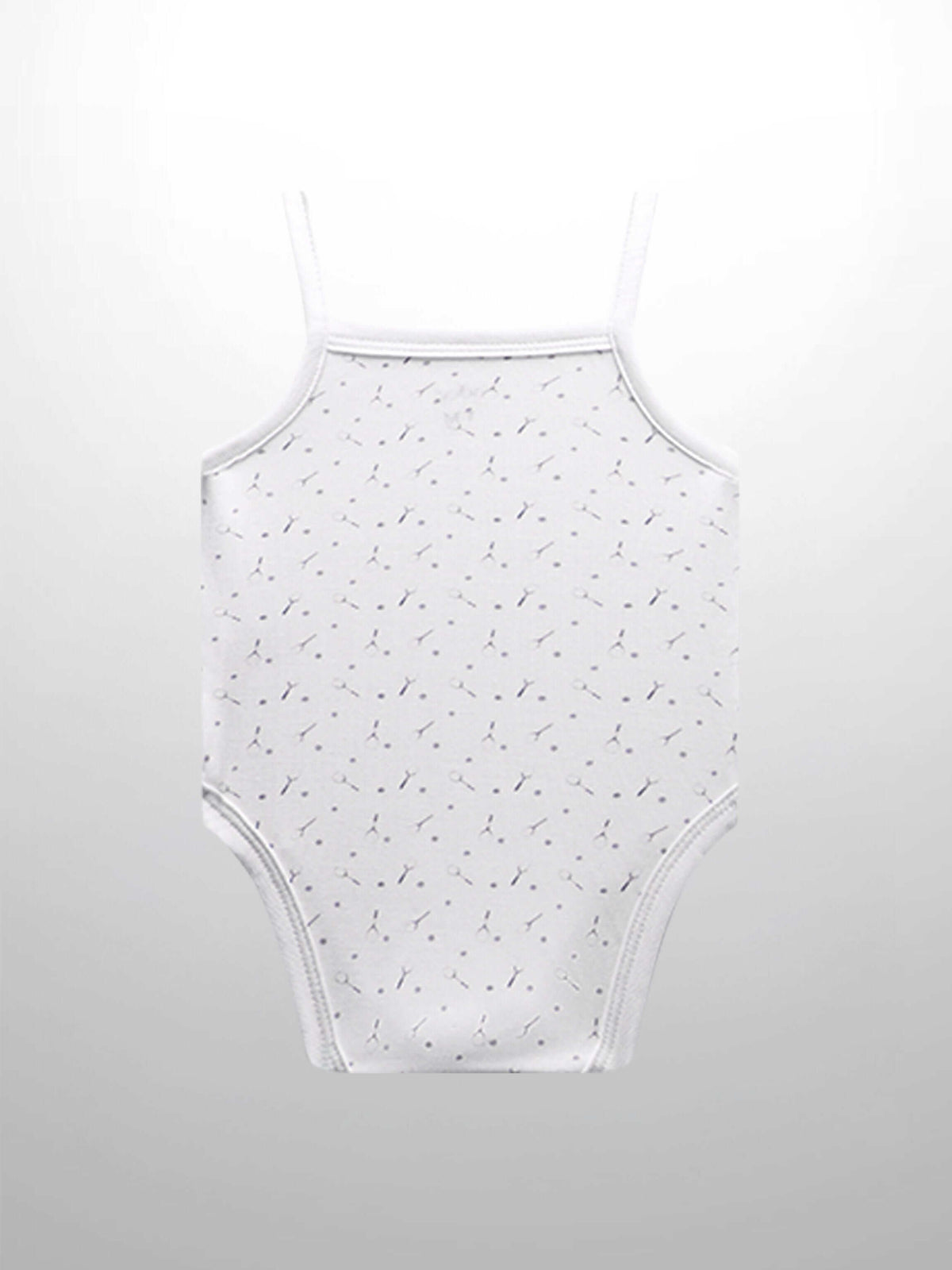 Baby undershirt with tennis pattern