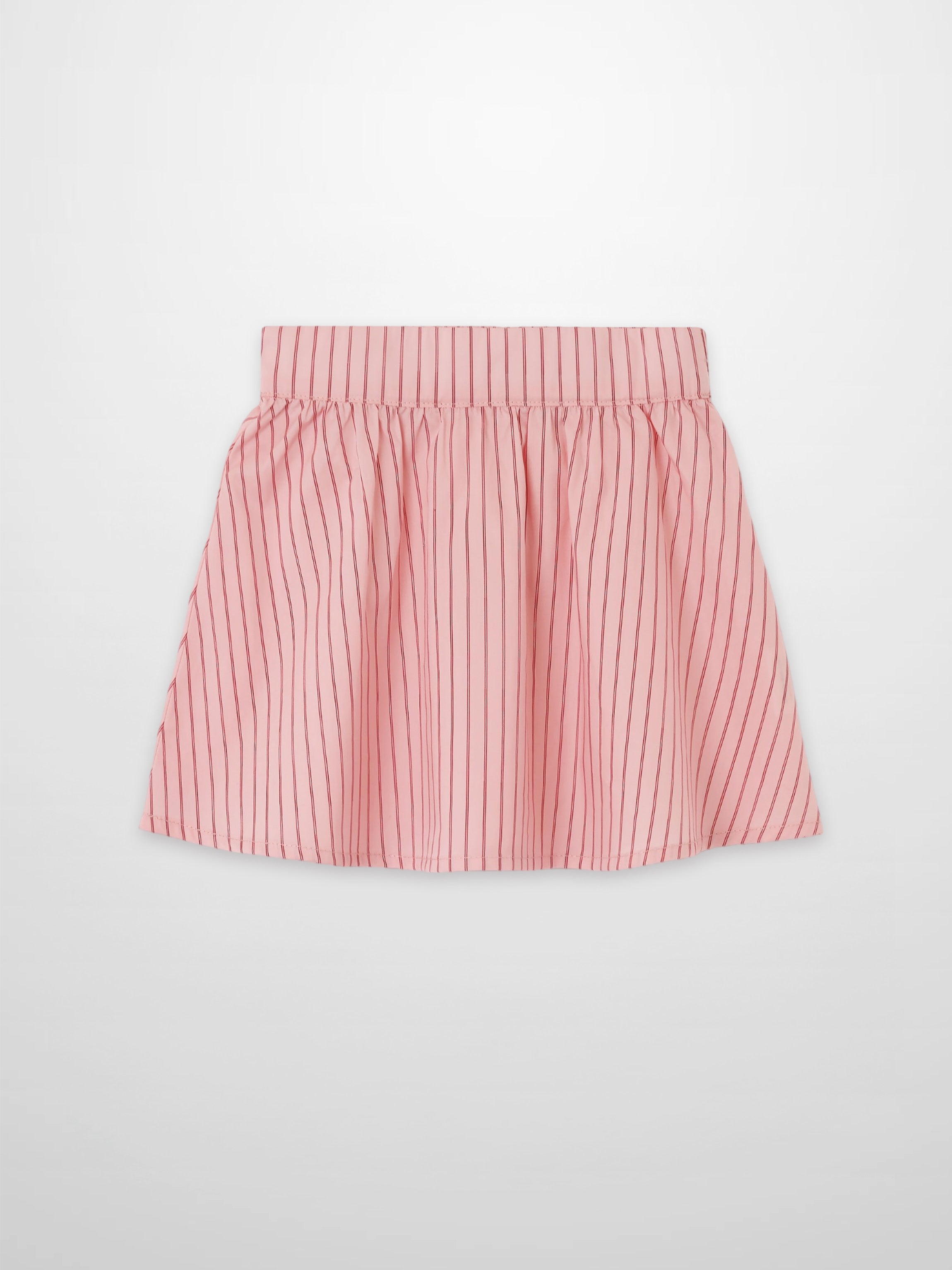 Striped Cotton Skirt for Girls in pink by Adee with elastic waistband