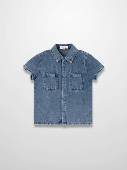 Blue Denim Button Down Shirt