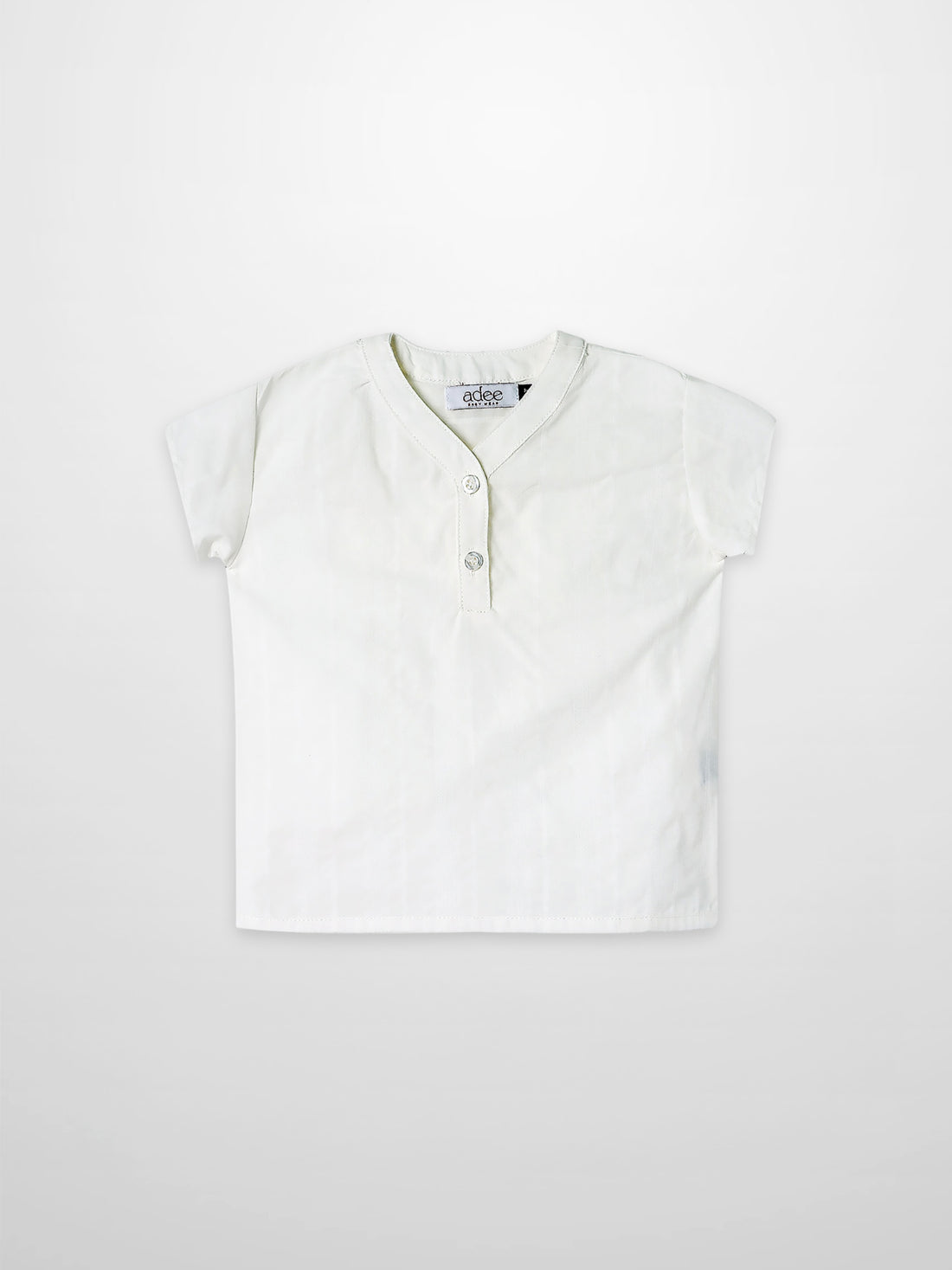 Textured White Cotton Shirt