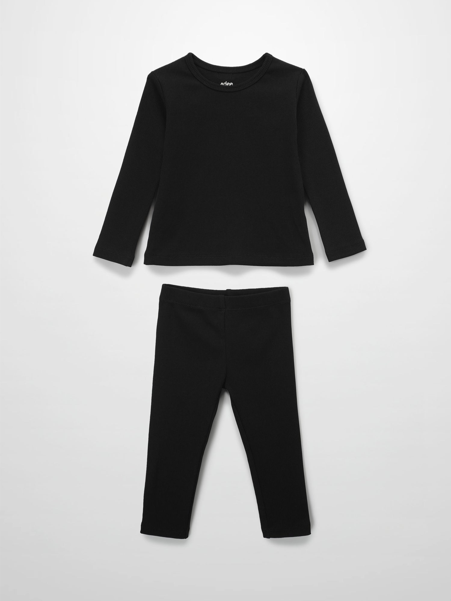 Thin Ribbed Pajama - Black