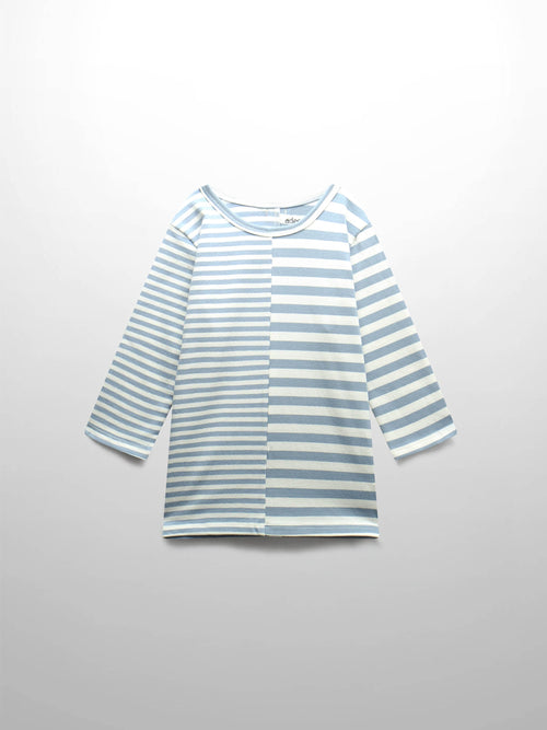 Striped fitted T-shirt, 3/4 sleeves