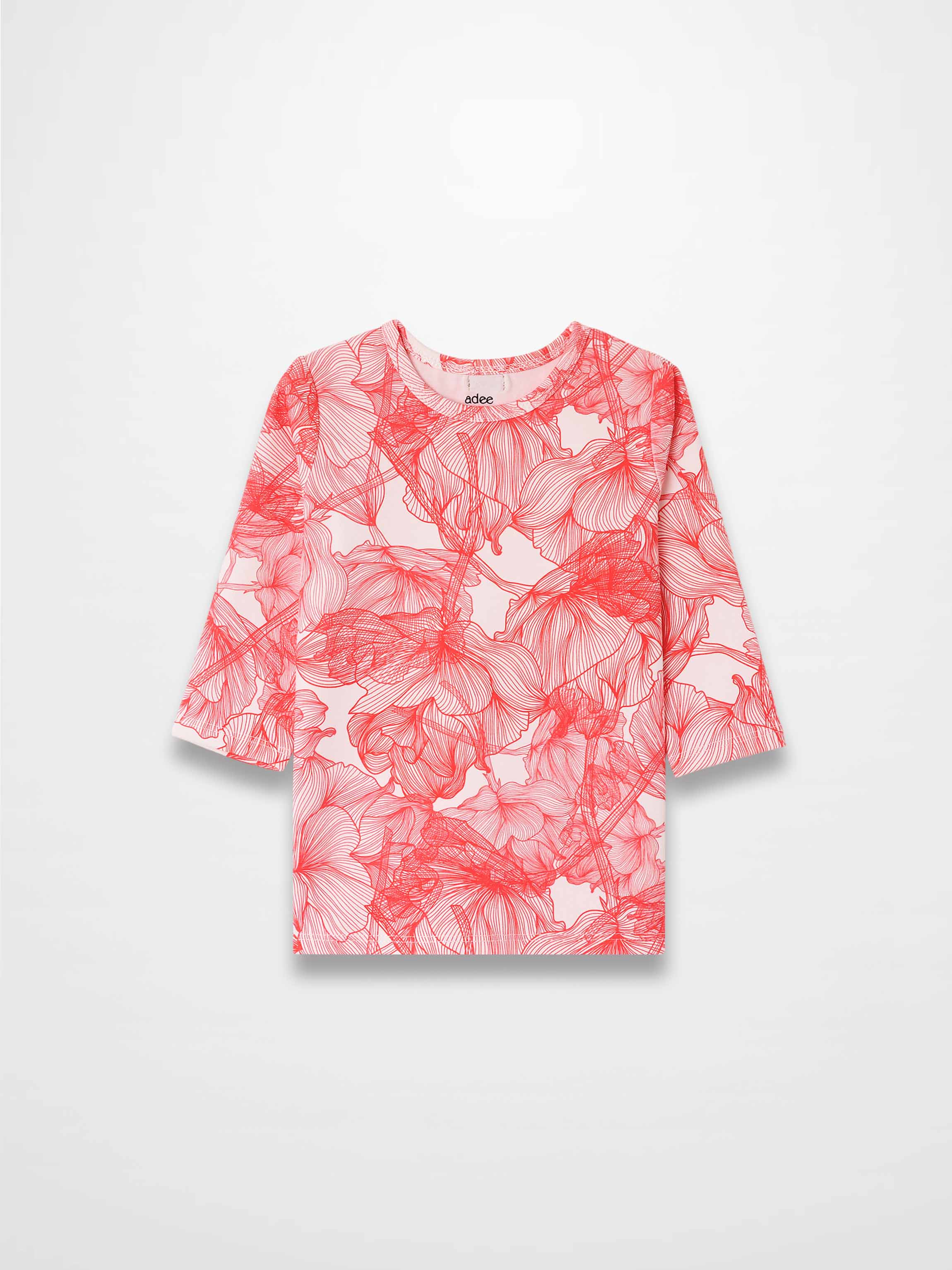 Pink Petal 3/4 Sleeve T-shirt