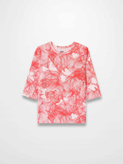 Pink Petal 3/4 Sleeve T-shirt