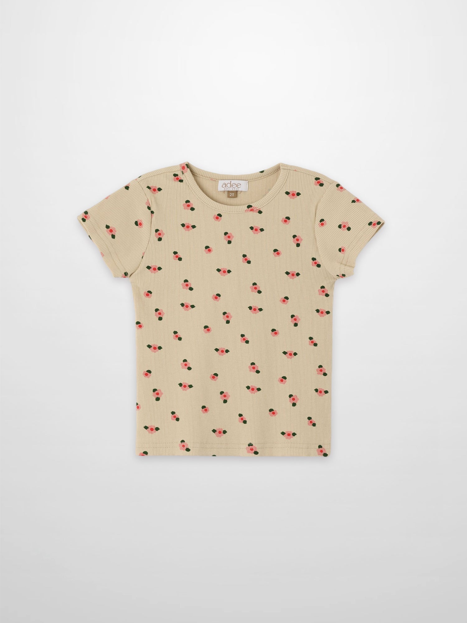 Adee tan floral short-sleeve girls&